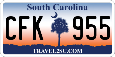 SC license plate CFK955