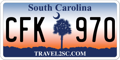 SC license plate CFK970