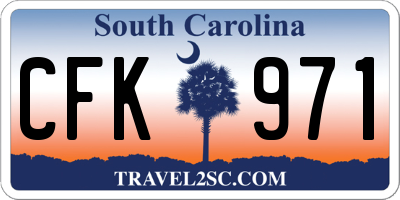 SC license plate CFK971