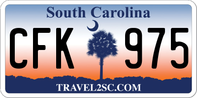 SC license plate CFK975