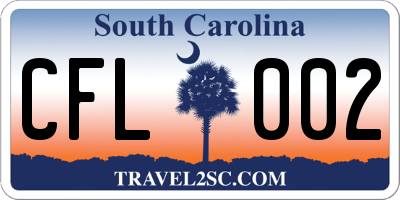 SC license plate CFL002
