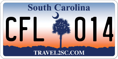 SC license plate CFL014