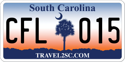 SC license plate CFL015