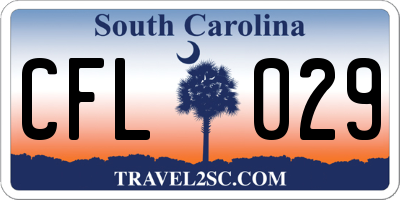 SC license plate CFL029