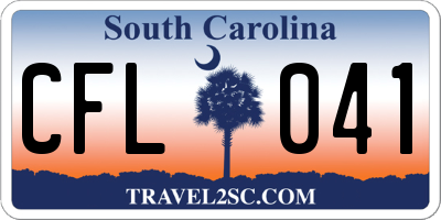 SC license plate CFL041