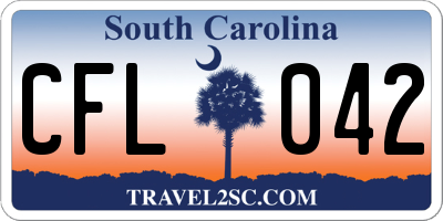 SC license plate CFL042