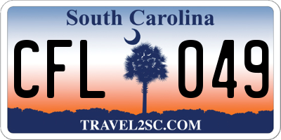 SC license plate CFL049