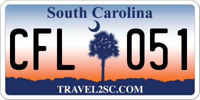SC license plate CFL051