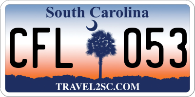 SC license plate CFL053