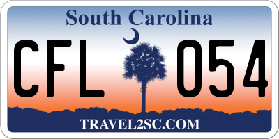SC license plate CFL054