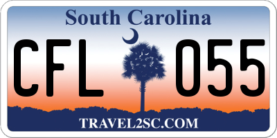 SC license plate CFL055