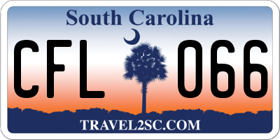 SC license plate CFL066