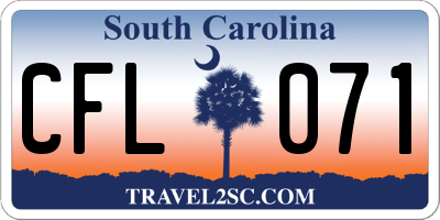 SC license plate CFL071
