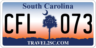 SC license plate CFL073