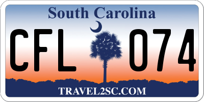 SC license plate CFL074
