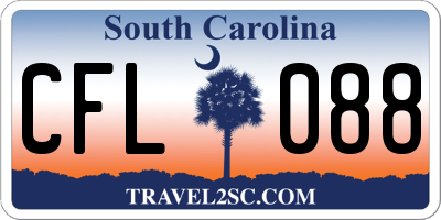 SC license plate CFL088