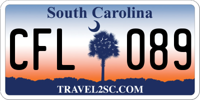 SC license plate CFL089