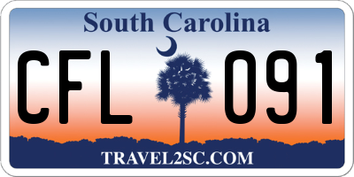 SC license plate CFL091