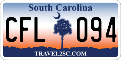 SC license plate CFL094