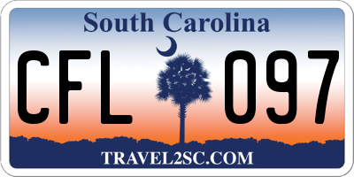 SC license plate CFL097