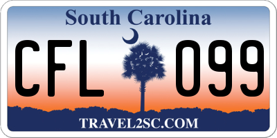 SC license plate CFL099