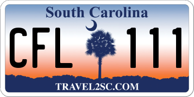 SC license plate CFL111