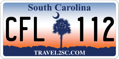 SC license plate CFL112