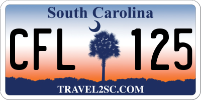 SC license plate CFL125