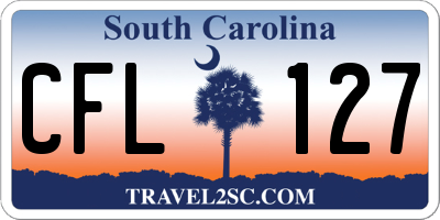 SC license plate CFL127
