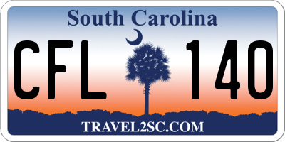 SC license plate CFL140