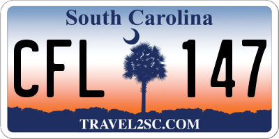SC license plate CFL147