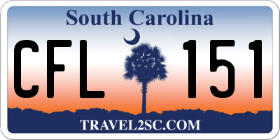 SC license plate CFL151