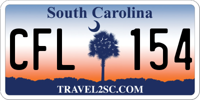 SC license plate CFL154