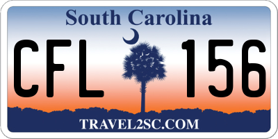 SC license plate CFL156