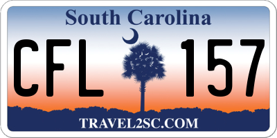 SC license plate CFL157