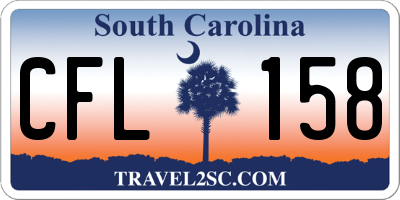 SC license plate CFL158