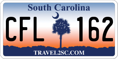 SC license plate CFL162