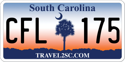 SC license plate CFL175