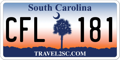 SC license plate CFL181