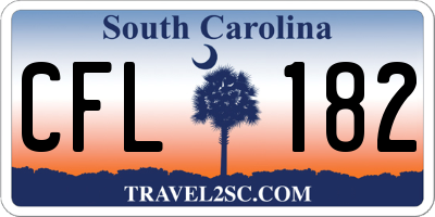 SC license plate CFL182