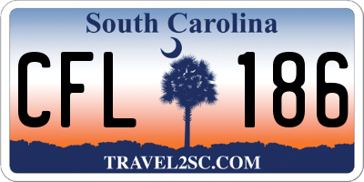 SC license plate CFL186