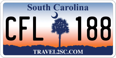 SC license plate CFL188