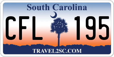SC license plate CFL195