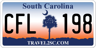 SC license plate CFL198