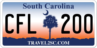 SC license plate CFL200