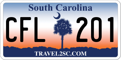 SC license plate CFL201