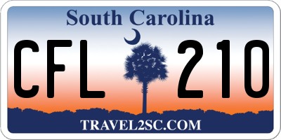 SC license plate CFL210