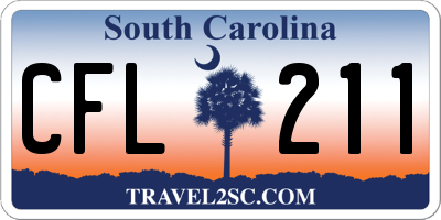SC license plate CFL211
