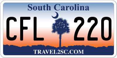 SC license plate CFL220