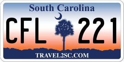 SC license plate CFL221